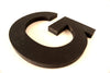 Vintage Industrial Letter "G" 3D Sign Letter in Black Heavy Plastic, 5" tall (c.1980s) - thirdshift