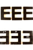 Vintage Industrial Letter "E" 3D Sign Letter in Black Heavy Plastic, 5" tall (c.1980s) - thirdshift