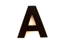 Vintage Industrial Letter "A" 3D Sign Letter in Black Heavy Plastic, 5" tall (c.1980s) - thirdshift