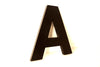 Vintage Industrial Letter "A" 3D Sign Letter in Black Heavy Plastic, 5" tall (c.1980s) - thirdshift