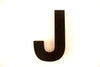 Vintage Industrial Letter "J" 3D Sign Letter in Black Heavy Plastic, 5" tall (c.1980s) - thirdshift