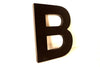 Vintage Industrial Letter "B" 3D Sign Letter in Black Heavy Plastic, 5" tall (c.1980s) - thirdshift