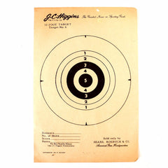 Vintage J.C. Higgins 50 Foot Target  No. 6 Paper Shooting Target, 6 x 9 inches (c.1940s) - thirdshift