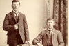 Antique Photograph Cabinet Card of 2 Young Men (c.1890s) Gottlieb and Rudolph Blatter - thirdshift