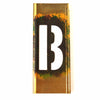 Vintage Brass Stencil Letter  "B" Reese's Interlocking Stencils, 4" tall (c.1950s) - thirdshift