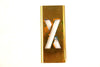 Vintage Brass Stencil Letter "X" Reese's Interlocking Stencils, 4" tall (c.1950s) - thirdshift