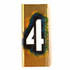 Vintage Brass Stencil Number "4" Reese's Interlocking Stencils, 4" tall (c.1950s) - thirdshift