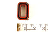 Vintage Industrial Letter "Q" Black with Red and Green Paint, 2" tall (c.1940s) - thirdshift