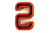 Vintage Industrial Letter "S" Black with Green and Red Paint, 2" tall (c.1940s) - thirdshift