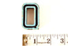 Vintage Industrial Letter "Q" Black with Light Blue and Light Green Paint, 2" tall (c.1940s) - thirdshift