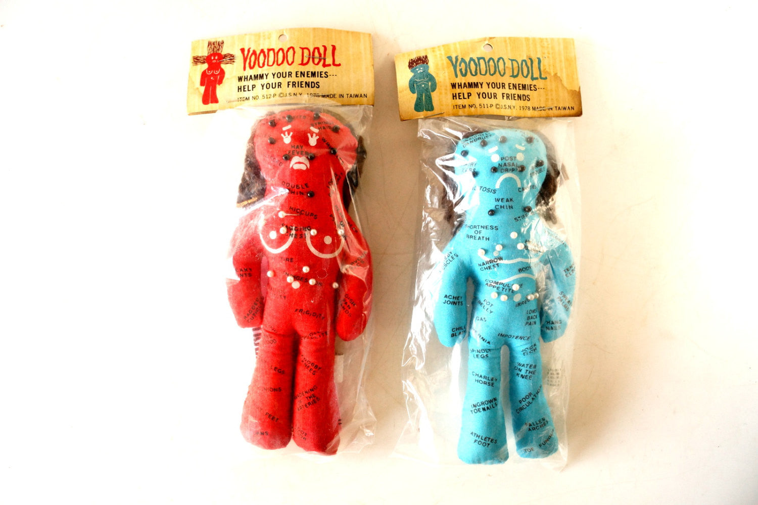 Vintage Female Voodoo Doll Novelty in Original Package c.1970s ThirdShiftVintage