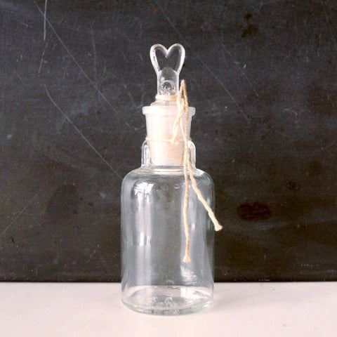 Vintage Laboratory Bottle with Bunny Ears / Heart Stopper (c.1980s) Rare TK Stopper - thirdshift