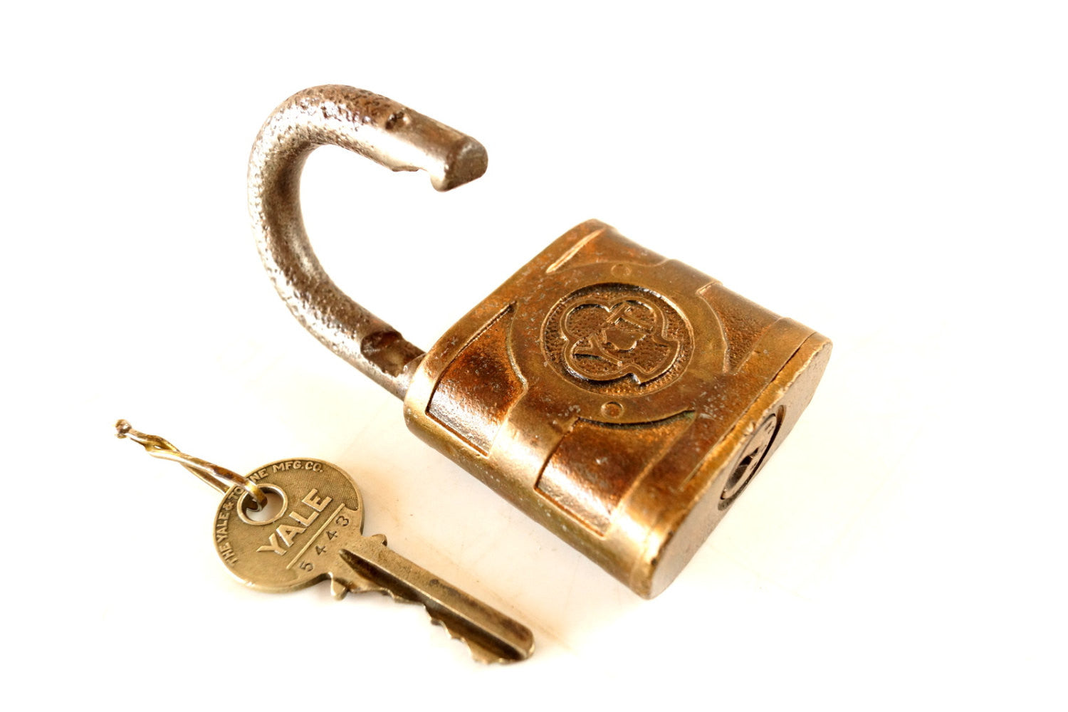 Antique Vintage Padlock Lock - Yale & Towne Stamford CT - No Key 