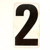 Vintage Metal Number 2 / 3 Double-Sided Gas Station Sign, 13 inches tall (c.1950s) - thirdshift