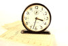 Vintage Westclox Alarm Clock in Black and Ivory (c.1943) - thirdshift