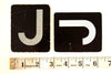 Vintage Alphabet Letter "J" Card with Textured Surface in Black and White (c.1950s) - thirdshift