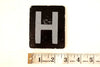 Vintage Alphabet Letter "H" Card with Textured Surface in Black and White (c.1950s) - thirdshift