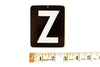 Vintage Alphabet Letter "Z" Card with Textured Surface in Black and White (c.1950s) - thirdshift