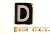 Vintage Alphabet Letter "D" Card with Textured Surface in Black and White (c.1950s) - thirdshift