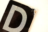 Vintage Alphabet Letter "D" Card with Textured Surface in Black and White (c.1950s) - thirdshift