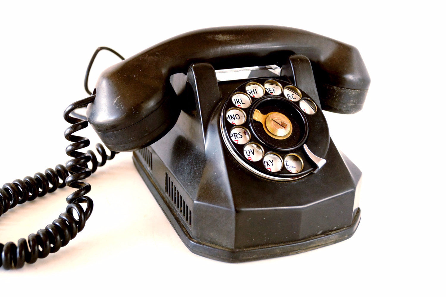 Vintage Rotary Monophone Telephone, Bakelite, Automatic Electric (c.19 –