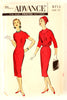 Vintage Advance Pattern 8713, Misses' Sheath & Blouson Jacket (c.1950s) Womens Size 14 - thirdshift