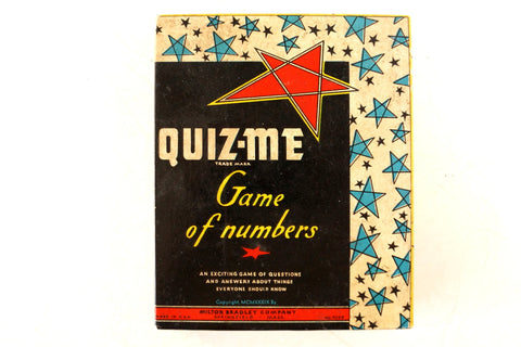Vintage Quiz-Me The Game of Numbers by Milton Bradley, Complete Game (c.1939) - thirdshift