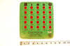 Vintage BINGO Board Cards in Green with See-Thru Red Shutters, PLA-MOR, Set of 6 (1950s) N1 - thirdshift