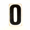 Vintage Metal Number 0 / 1 Double-Sided Gas Station Sign, 13 inches tall (c.1950s) - thirdshift