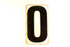 Vintage Metal Number 0 / 1 Double-Sided Gas Station Sign, 13 inches tall (c.1950s) - thirdshift