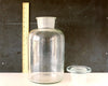 Vintage Glass Apothecary Jar with Glass Stopper, Large 12" tall (c.1950s) - Science Pharmacy Jar - thirdshift