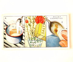 Vintage "Household Hints" Cigarette Card #40 "Some Uses of Salt" (c.1936) - thirdshift
