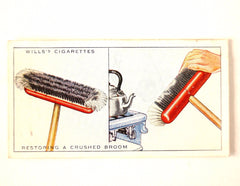 Vintage "Household Hints" Cigarette Card #2 "Restoring a Crushed Broom" (c.1936) - thirdshift