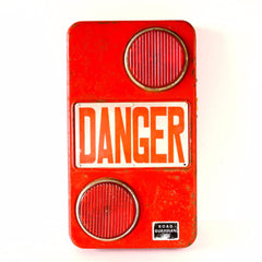 Vintage Danger Flashing Safety Light Sign in Red by Road Guardian, SWANK (c.1950s) - thirdshift
