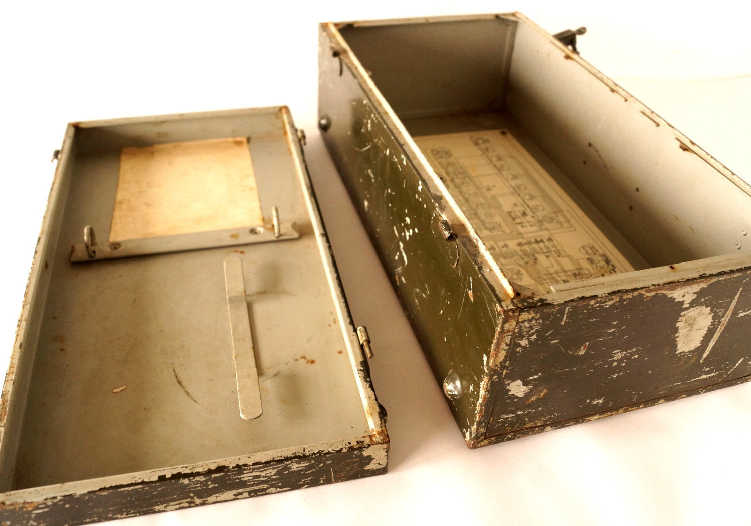 Vintage top metal suitcase