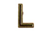 Vintage Industrial Letter "L" Black with Green and Orange Paint, 2" tall (c.1940s) - thirdshift
