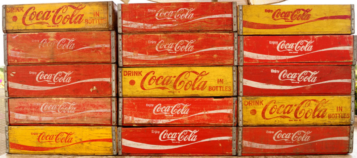Vintage Pepsi-Cola Wooden Beverage Crate #1-81, Pepsi Crate in Red
