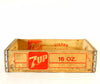 Vintage 7-Up Wooden Beverage Crate #12-82, 7-Up Crate in Red (c.1982) - thirdshift