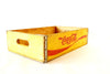 Vintage Coca-Cola Wooden Beverage Crate #1-80, Coke Crate in Yellow and Red (c.1980) - thirdshift