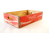 Vintage Coca-Cola Wooden Beverage Crate #8-80, Coke Crate in Red and White (c.1977) - thirdshift