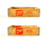 Vintage 7-Up Wooden Beverage Crate #12-82, 7-Up Crate in Red (c.1982) - thirdshift