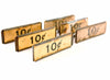 Vintage Metal Price Tag Holder with 10 Cent Price Tag, Set of 6 (c.1900s) - thirdshift