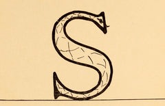 Vintage Letter "S" Flashcard / Phonics Card (c.1941) - thirdshift