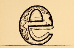 Vintage Letter "E" Flashcard / Phonics Card (c.1941) - thirdshift