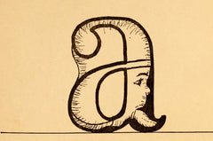 Vintage Letter "A" Flashcard / Phonics Card (c.1941) - thirdshift