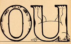 Vintage "OU" Phonics Flashcard (c.1941) - thirdshift