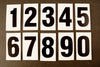 Vintage Double-Sided Gas Station Number Signs, Set of 10, 3.25 inches tall (c.1970s) - thirdshift