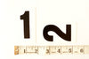 Vintage Double-Sided Gas Station Number Signs, Set of 10, 3.25 inches tall (c.1970s) - thirdshift