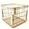 Vintage Metal Dairy Crate / Wire Milk Crate Bottle Basket "HOMETOWN DAIRY" (c1973) - thirdshift