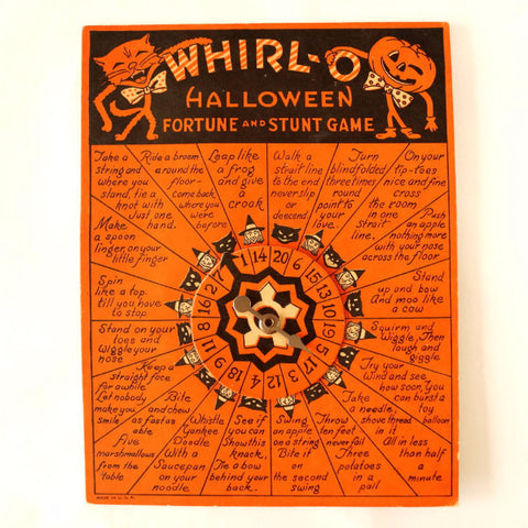 Vintage Whirl O Halloween Fortune and Stunt Game (c1949) - thirdshift